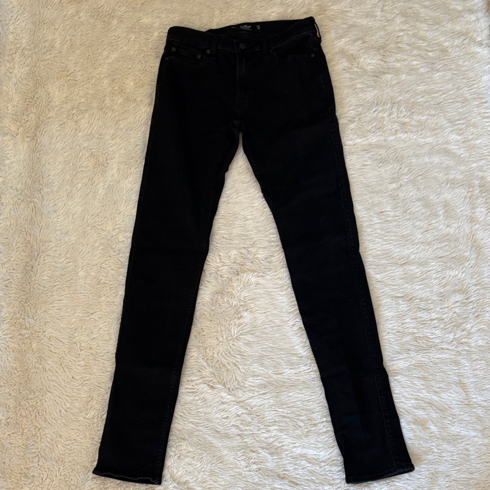 Hollister Men's Slim Stacked Skinny Black Jeans